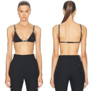 Coperni | Zip Bra Top in Black Silver Bikini Bralette One Size w/ Tags